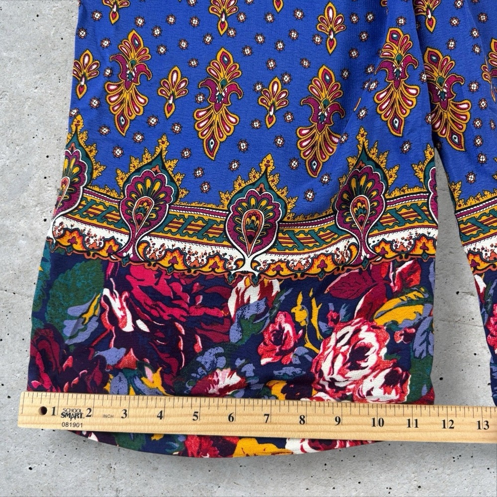 Anthropologie ETT TWA Wide‎ Leg Floral Viscose Pants Boho Beachy Sz 6 - Picture 6 of 8